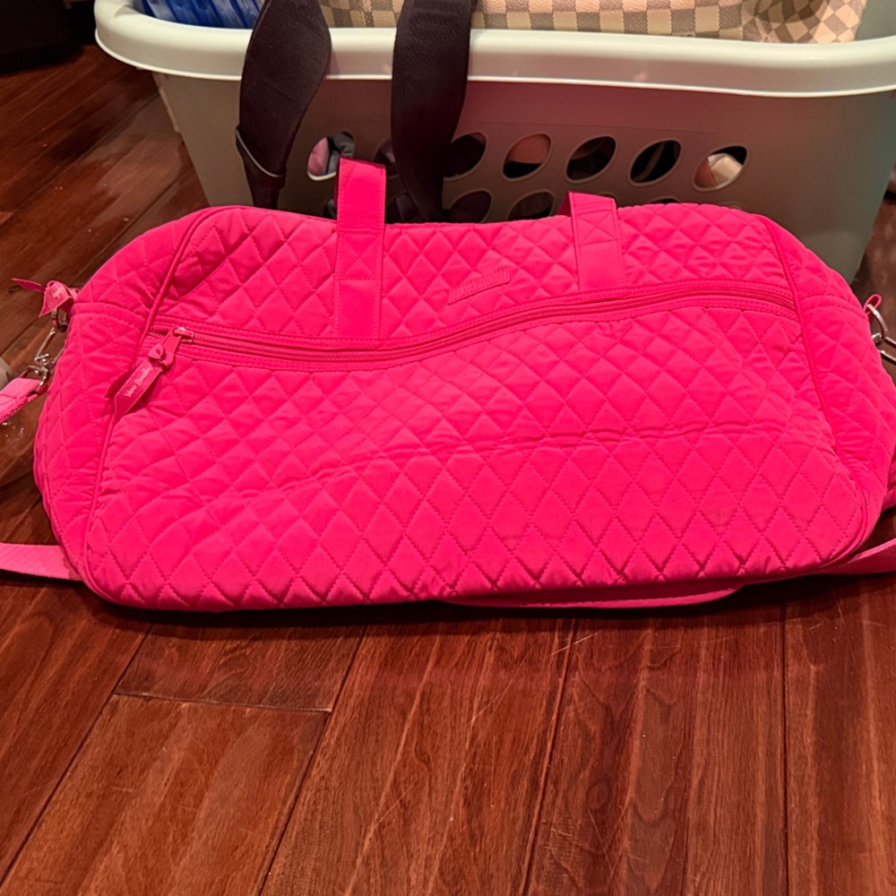 Vera Bradley Bright Pink Quilted Travel Bag